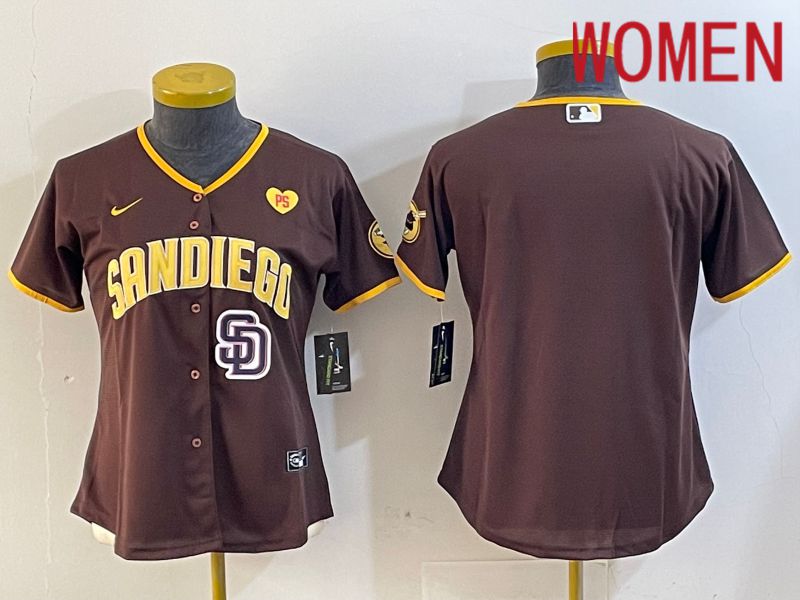 Women San Diego Padres Blank Browm Game 2024 Nike MLB Jersey style 4